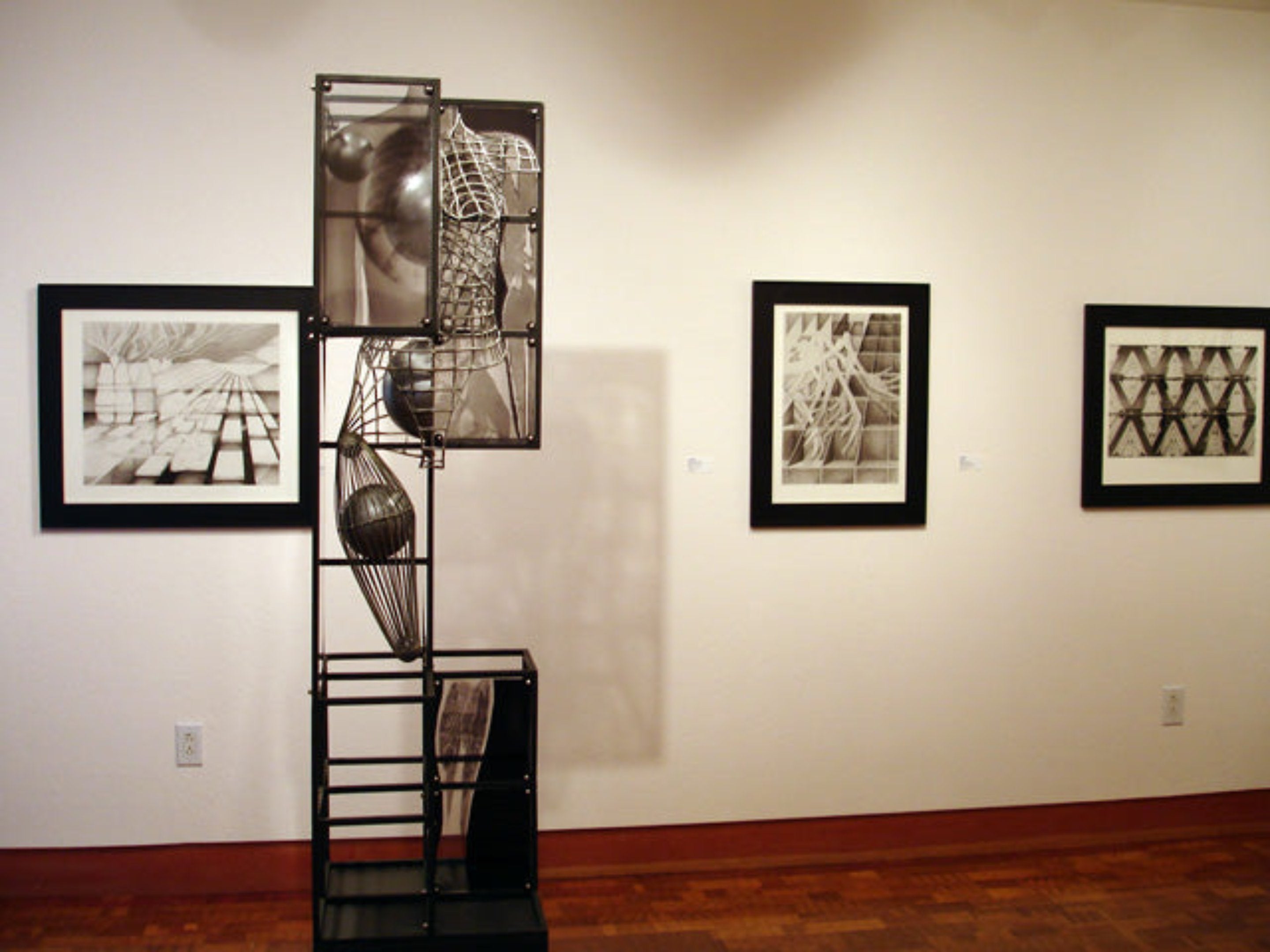 Dissection_of_a_Drawing, New Prints Project series, original graphite drawing exhibited at the Fundació Joan Miró , Barcelona. Exhibited at the Synergy Exhibition, duo exhibition at the LH Horton Gallery, artists: Julia d'Arcy, Nils Krueger.