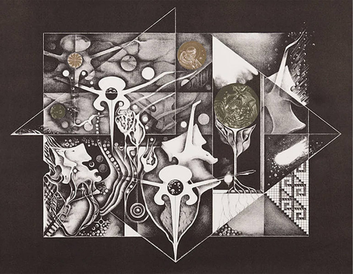 un_corazon_abierto, lithograph, mixed-media limited edition, artist, julia d'arcy. master printer Abraham Torres, Oaxaca